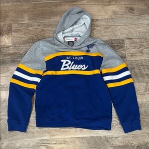 Mitchell & Ness St. Louis Blues Hoodie - Blue, Gray, Yellow
